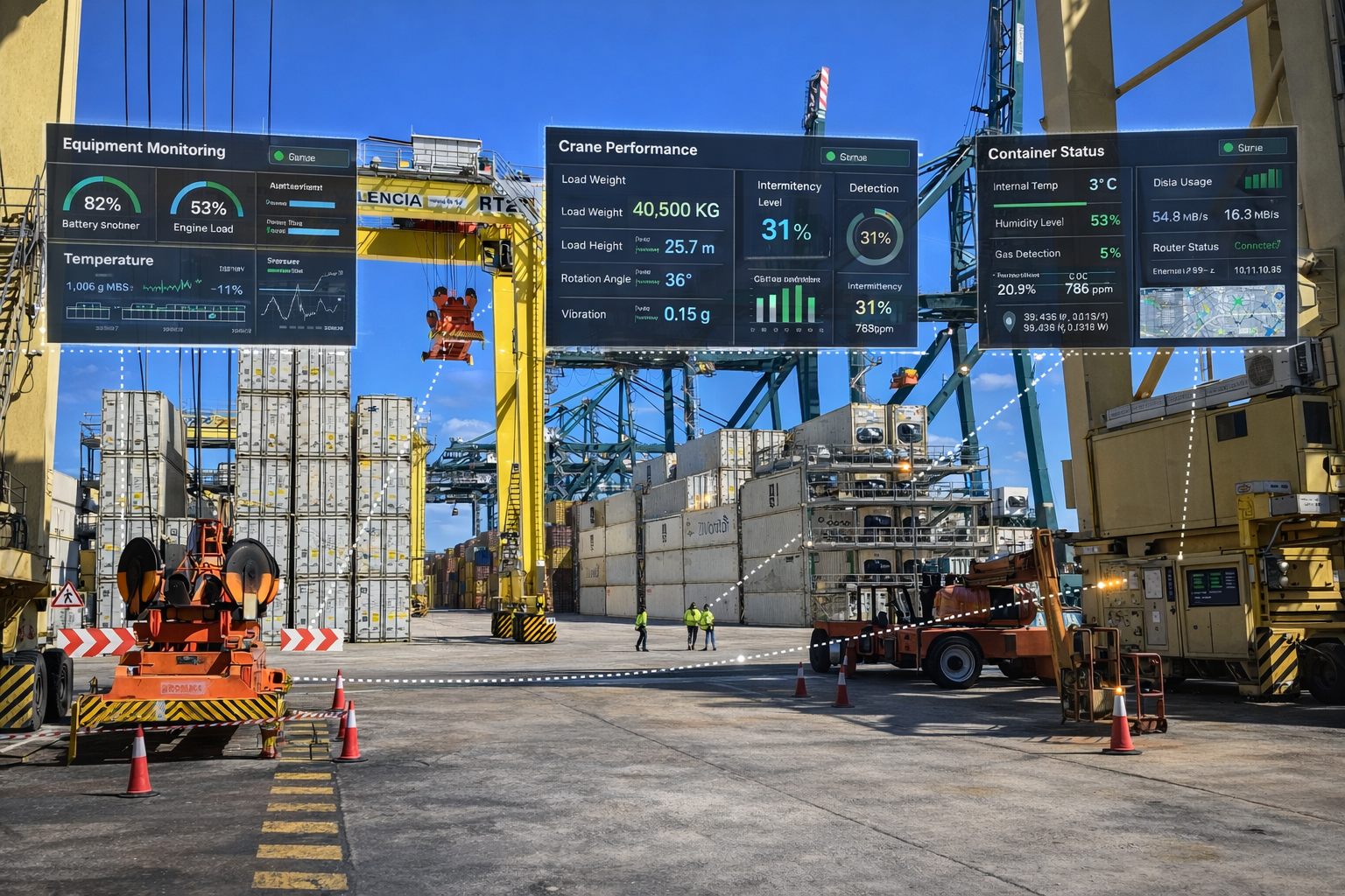Port 4.0 digital operations interface for industrial monitoring