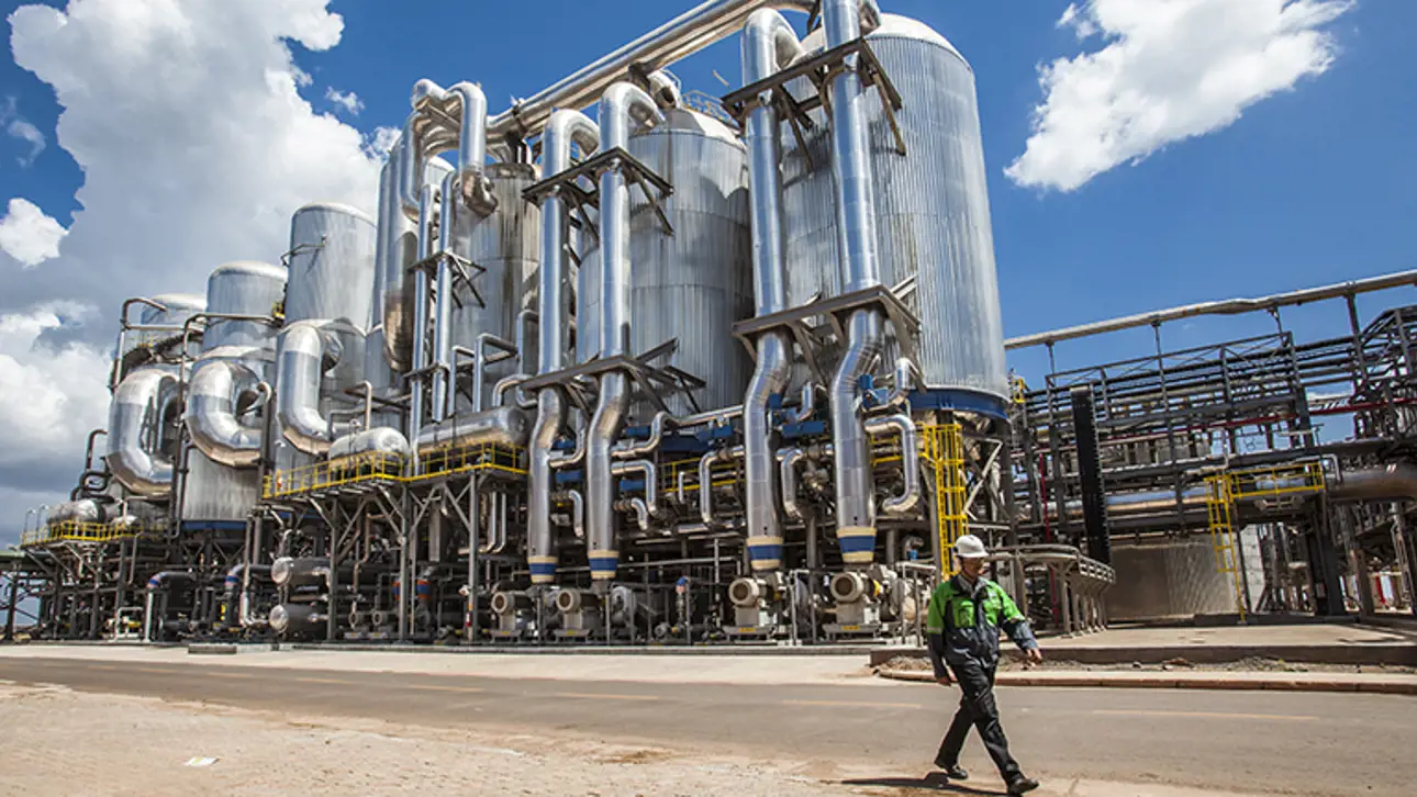 Pulp and paper process line with water-rich production environment