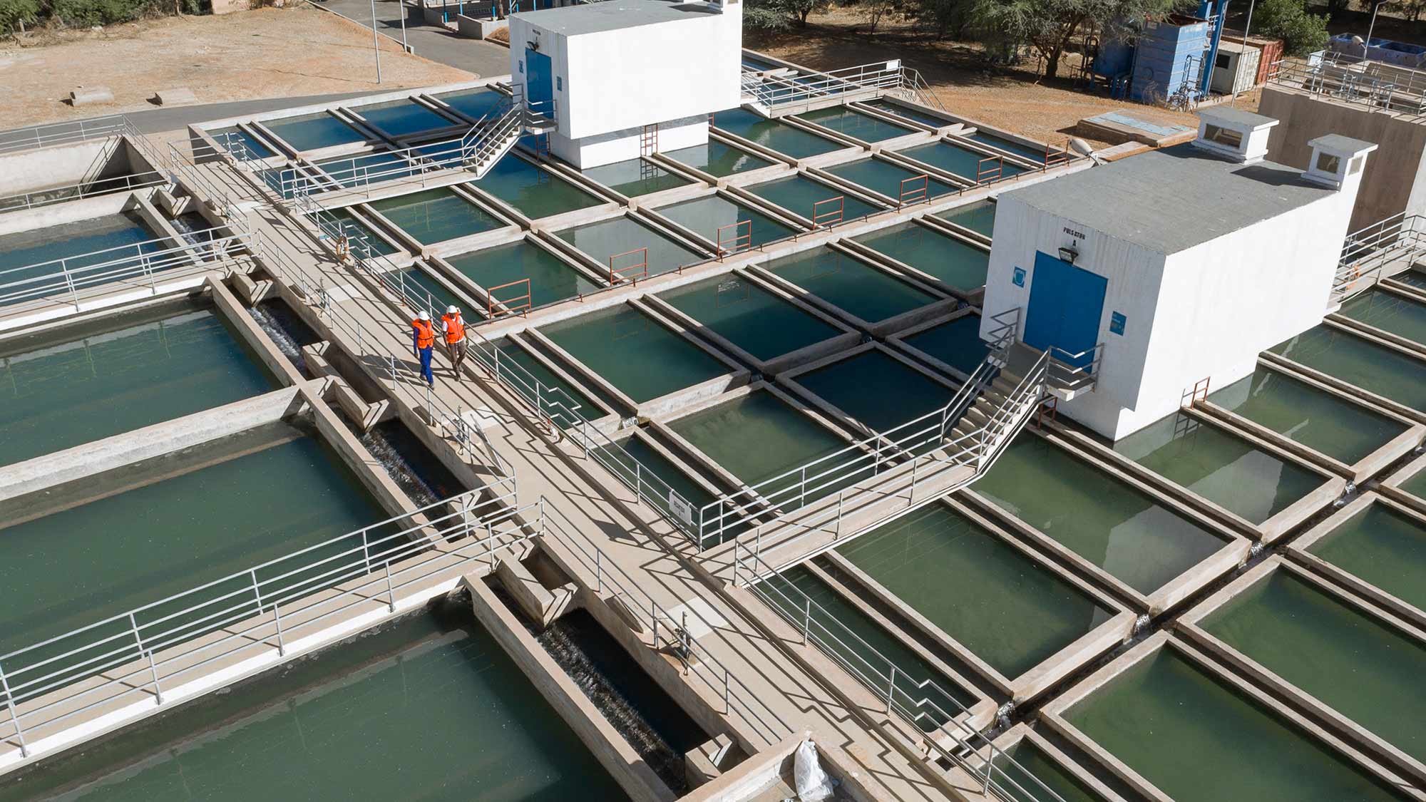 Water treatment plant infrastructure for utility operations